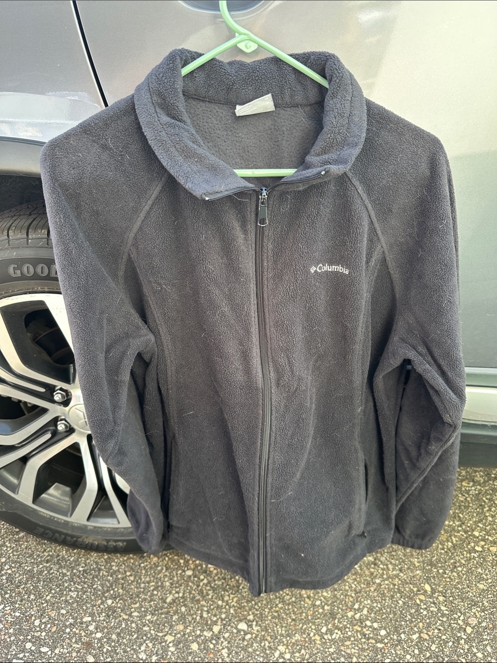 Columbia Women Black Full-Zip Fleece Jacket with Logo